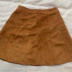 BCBG Suede Tan Mini Skirt